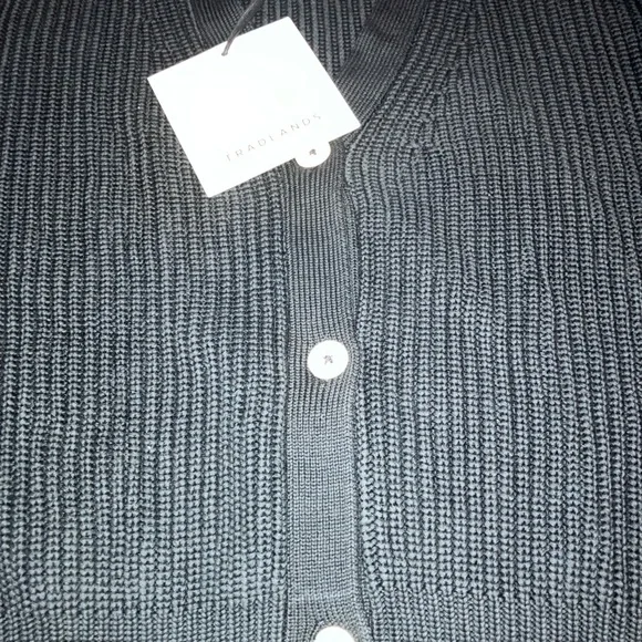 NWT Tradlands Shelter Cotton cardigan Black Sz S - Picture 3 of 7